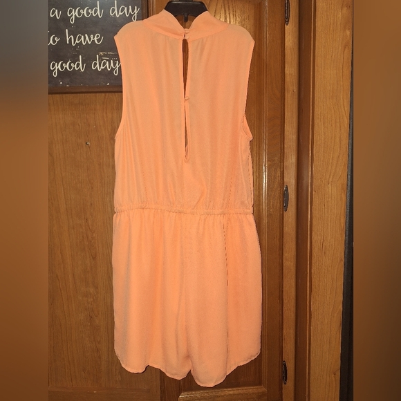 Elegant Coral Naked Zebra Sleeveless Romper In A Size Medium. EUC - Picture 10 of 10